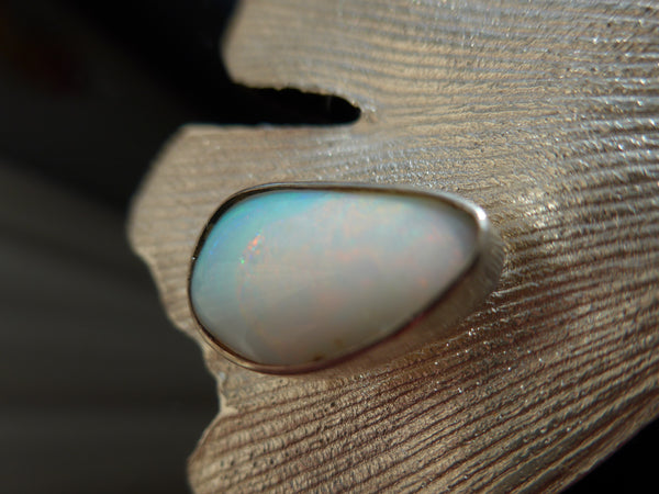 Zilveren hanger met massieve Australische opaal