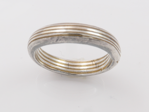 Zilveren ring met Mokume Gane