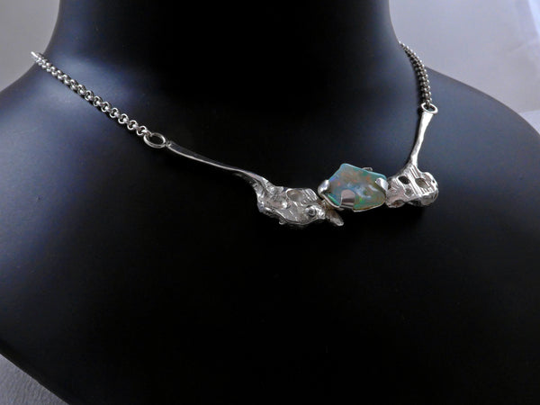 Zilveren collier met Welo Opaal